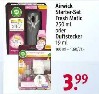 Rossmann Airwick starter-set fresh matic oder duftstecker Angebot