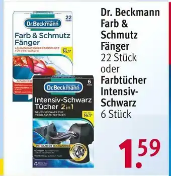 Rossmann Dr. beckmann farb & schmutz fänger oder farbtücher intensiv-schwarz Angebot