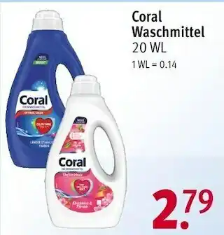 Rossmann Coral waschmittel Angebot