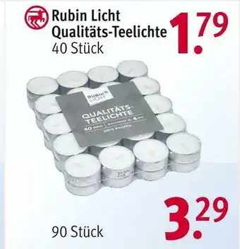 Rossmann Rubin licht qualitäts-teelichte Angebot