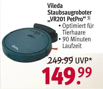Rossmann Vileda staubsaugroboter „vr201 petpro” Angebot