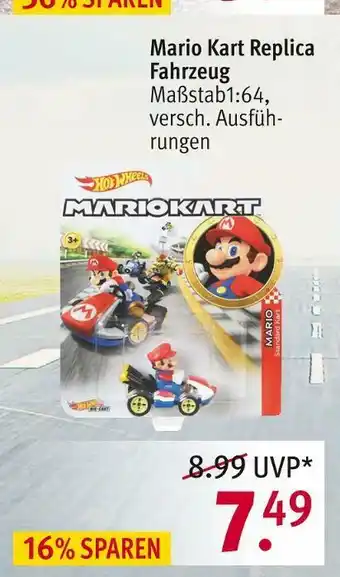 Rossmann Hot wheels mario kart replica fahrzeug Angebot