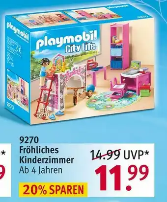 Rossmann Playmobil fröhliches kinderzimmer Angebot