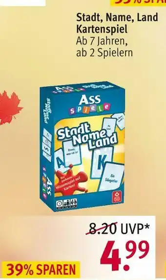 Rossmann Ass kartenspiel Angebot