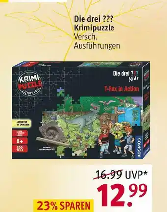 Rossmann Kosmos die drei ??? krimipuzzle Angebot