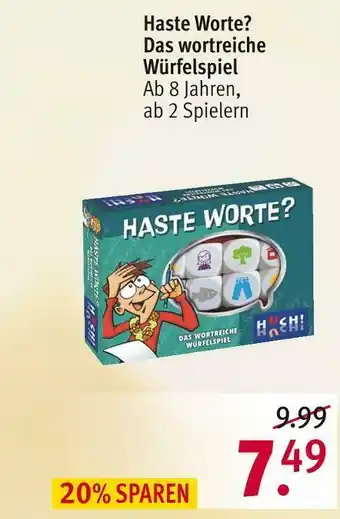 Rossmann Haste worte? das wortreiche würfelspiel Angebot