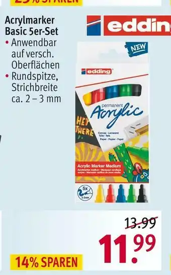 Rossmann Edding acrylmarker Angebot