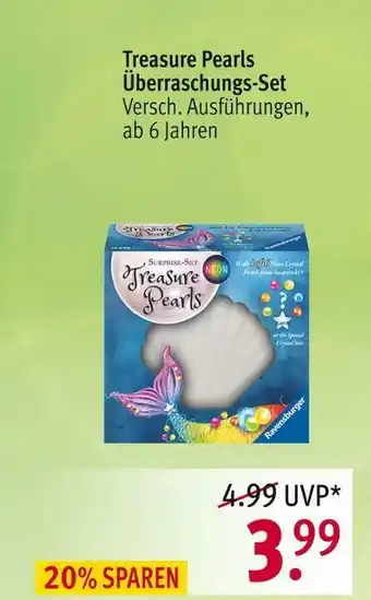 Rossmann Ravensburger treasure pearls überraschungs-set Angebot