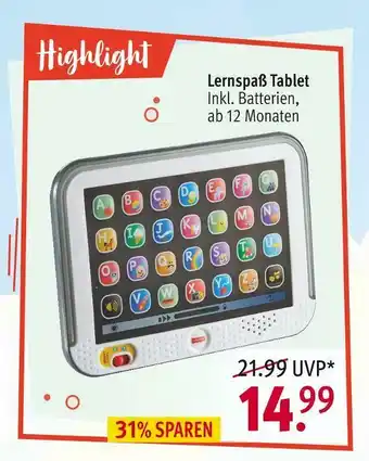 Rossmann Fisher price lernspaß tablet Angebot