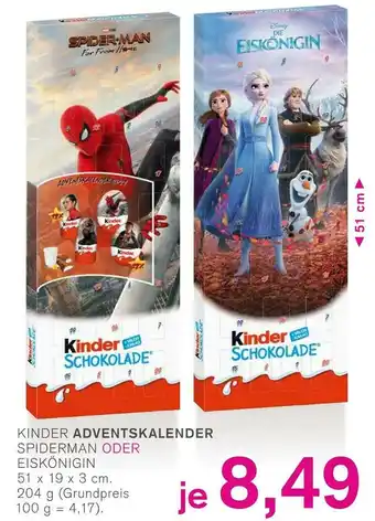 KODi Kinder kinder adventskalender spiderman oder eiskönigin Angebot