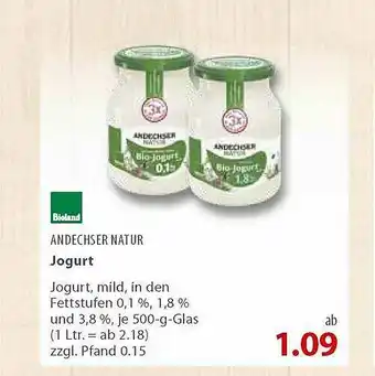 basic Bioland Andechser Jogurt Angebot