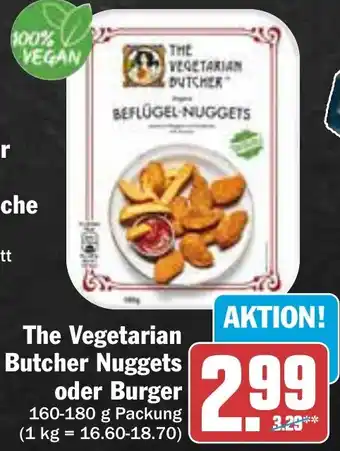 AEZ The Vegetarian Butcher Nuggets oder Burger 160-180 g Packung Angebot