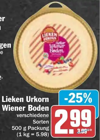 AEZ Lieken Urkorn Wiener Boden 500 g Packung Angebot