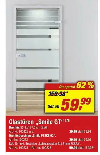 toom Baumarkt Glastüren „smile Gt” Angebot