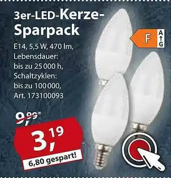 Sonderpreis Baumarkt 3er-led-kerze-sparpack Angebot