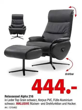 Zurbrüggen Relaxsessel alpha 216 Angebot