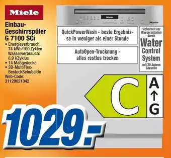 K+B Expert Miele Einbau Geschirrspüler G 7100 SCi Angebot