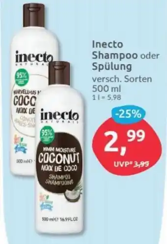 Budni Inecto Shampoo oder Spülung 500ml Angebot