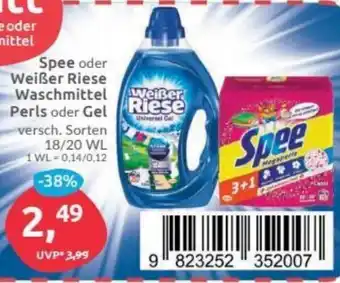 Budni Spee oder Weißer Riese Waschmittel  Perls oder Gel Angebot