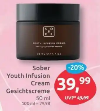 Budni Sober Youth Infusion Cream Gesichtscreme 50ml Angebot