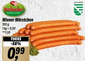 Simmel Drebacher Wiener Würstchen 100 g Angebot