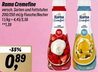 Simmel Rama Cremefine 200/250 ml/g Flasche/Becher Angebot