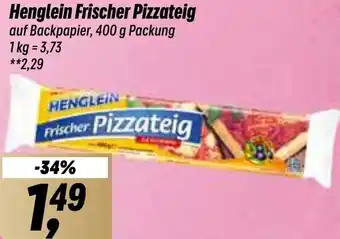 Simmel Henglein Frischer Pizzateig 400 g Packung Angebot