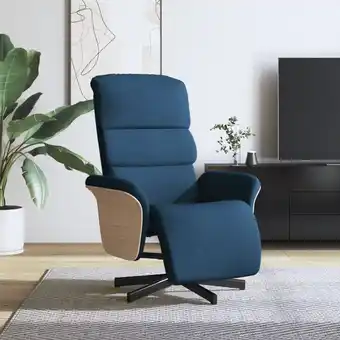 ManoMano Relaxsessel mit Fußteil Blau Stoff vidaXL37385 Angebot