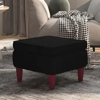 ManoMano Hocker mit Holzbeinen Schwarz Samt vidaXL575511 Angebot