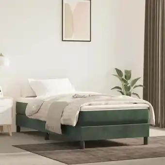 ManoMano Boxspringbett，Schlafzimmerbett mit Matratze Dunkelgrün 90x190 cm Samt vidaXL Angebot