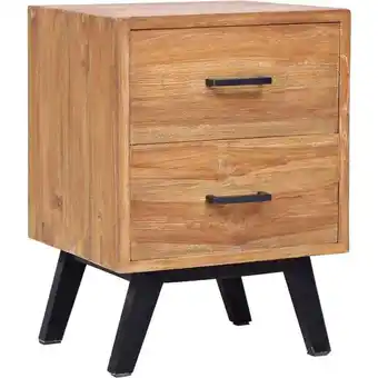 ManoMano Bonnevie - Nachttisch Beistelltisch - Nachtkommode 40 x 35 x 55 cm Massivholz Teak BV239003 Angebot