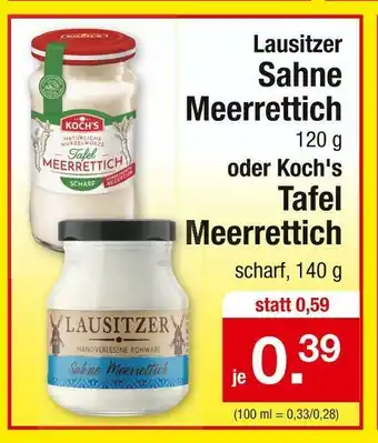 Zimmermann Lausitzer sahne meerrettich oder koch's tafel meerrettich Angebot