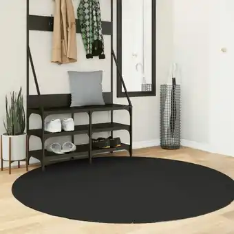 ManoMano Bonnevie - Teppich huarte Kurzflor Weich und Waschbar Schwarz ø 160 cm vidaXL91647 Angebot