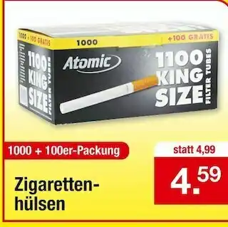 Zimmermann Zigarettenhülsen Angebot