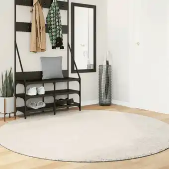 ManoMano Bonnevie - Teppich Hochflor Glänzend Creme ø 200 cm vidaXL18216 Angebot