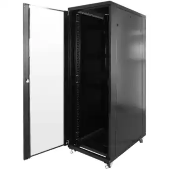 ManoMano Rack 42HE 19 schwarzer Standschrank mit Glastür 800 x 1000 x 2000 mm - Cablemarkt Angebot