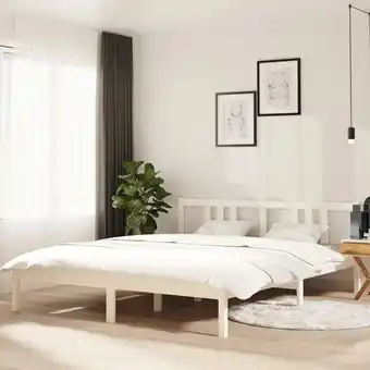 ManoMano Maisonchic - Massivholzbett,Schlafzimmerbett,Doppelbett,Bett für Jugendliche,Erwachsene, ältere Menschen Weiß 160x200 cm BZST Angebot