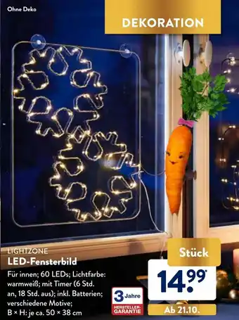 Aldi Nord Lightzone LED Fensterbild Angebot