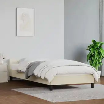 ManoMano Bonnevie - Bettgestell,Schlafzimmerbett mit Kopfteil Creme 80x200 cm Kunstleder vidaXL Angebot