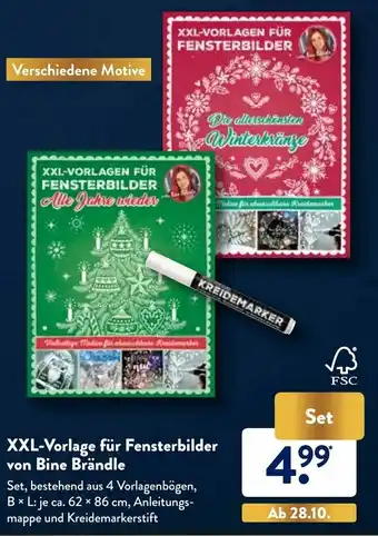 Aldi Nord XXL Vorlage für Fensterbilder von Bine Brändle Angebot