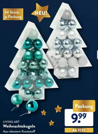 Aldi Nord Living Art Weihnachtskugeln Angebot