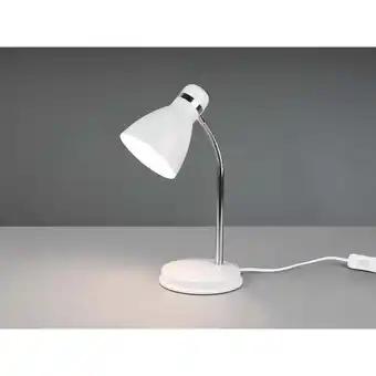 ManoMano Meinewunschleuchte - led Schreibtischleuchte flexibel, Chrom & Metallschirm Weiß, 33cm Angebot