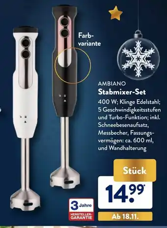 Aldi Nord Ambiano Stabmixer Set Angebot