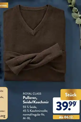 Aldi Nord Royal Class Pullover, Seide/Kaschmir Angebot