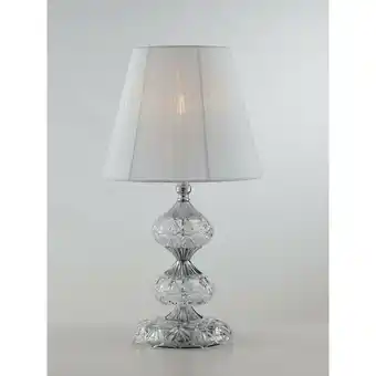 ManoMano Fan Europe - incanto Tischlampe mit rundem konischem Schirm Chrom, Kristall 25x46cm Angebot