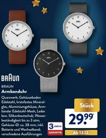 Aldi Nord Braun Armbanduhr Angebot