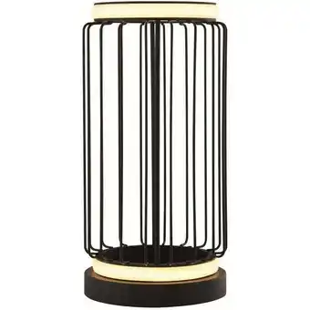 ManoMano Searchlight - Circolo Cage LED-Tischlampe, schwarzes Metall Angebot