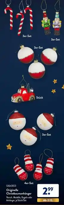 Aldi Süd Casa Deco Originelle Christbaumanhänger Angebot