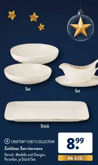 Aldi Süd Crofton Chef's Collection Zeitlose Servierware Angebot