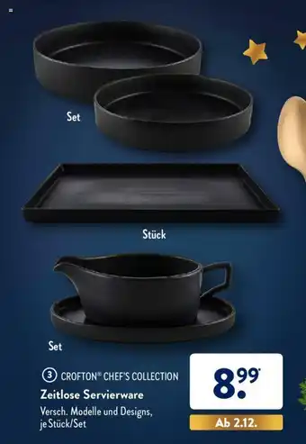 Aldi Süd Crofton Chef's Collection Zeitlose Servierware Angebot